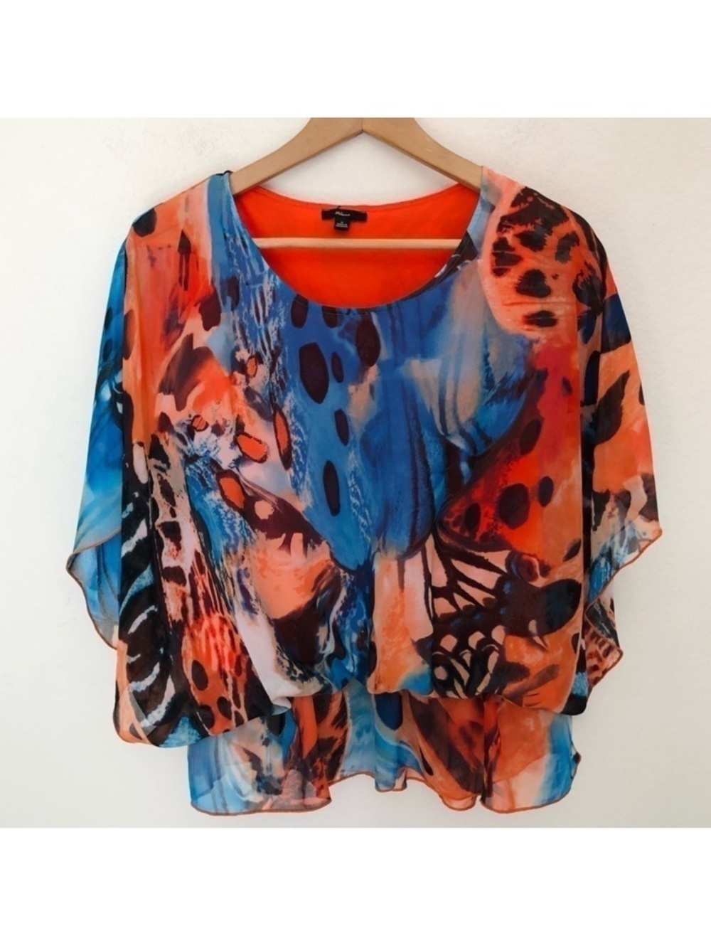 Milano Batwing Butterfly Print Blouse